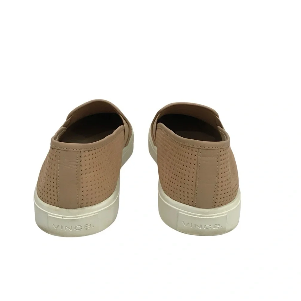 Vince Tan Perforated Slip-On Sneaker Size 7
